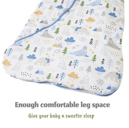 Chilsuessy Baby Sleeping Bag Winter, Removable Sleeves, Warm Lined 3.5 Tog Winter Sleeping Bags, Boys/Girls Sleeping Bag for Toddlers from 6 Months to 6 Years