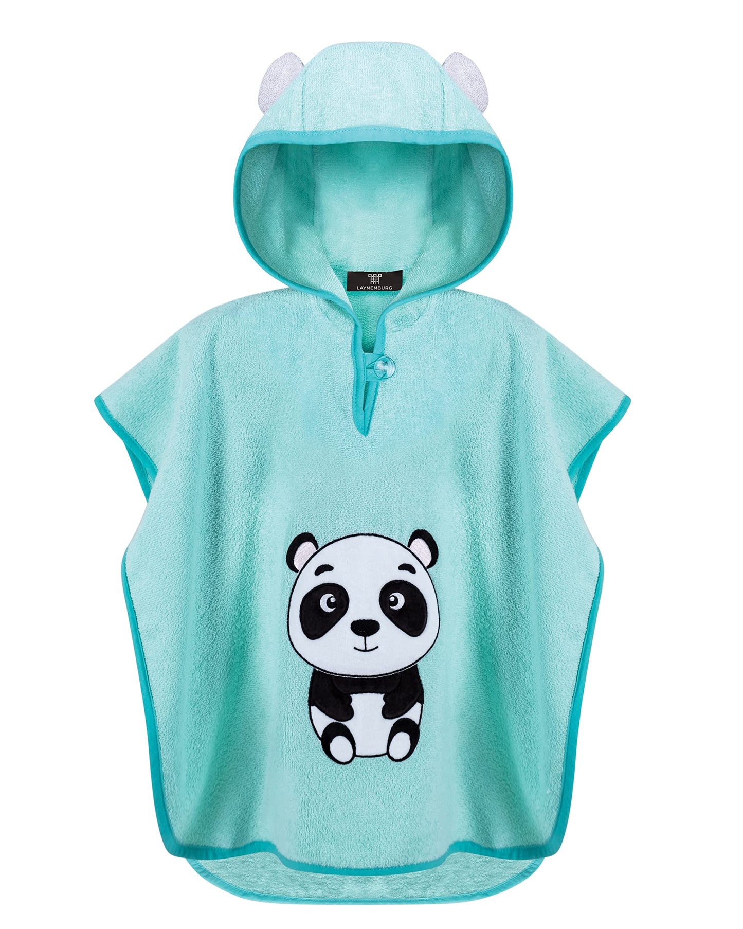 LAYNENBURG Premium Badeponcho Kinder mit Kapuze - 100% Baumwolle - OEKO TEX - Baby Jungen Mädchen Handtuch Poncho Frottee