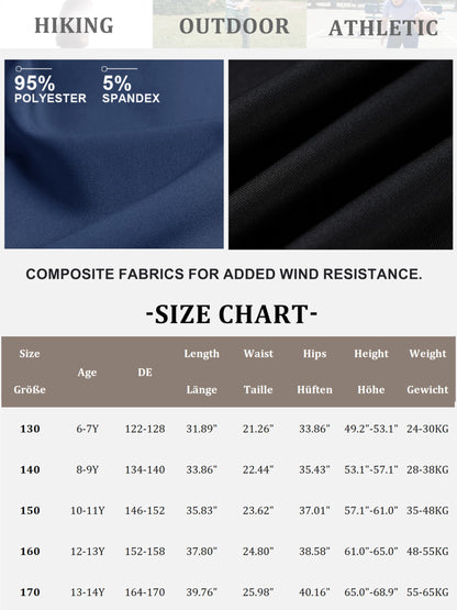 CAMLAKEE Hiking Trousers Children's Waterproof Trekking Trousers Boys Outdoor Trousers Boys Cargo Trousers