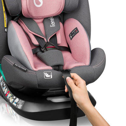 LIONELO Bastiaan i-Size One 360o drehbarer Autositz für Kinder von 40-150 cm, Montage in Fahrtrichtung und entgegen der Fahrtrichtung möglich, ISOFIX Pas TopTether Einstellbare Rückenlehne - Meloni2