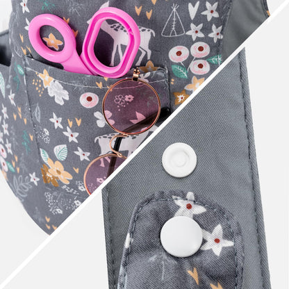 GAGAKU Puppentrage ab 3 Jahre Bauchtrage Babypuppen Zubehör Schultergurte Babytrage Puppe Kleinkind Puppentragetasche Stofftiertrage Kuscheltierträger - Rose - Kaninchengarten