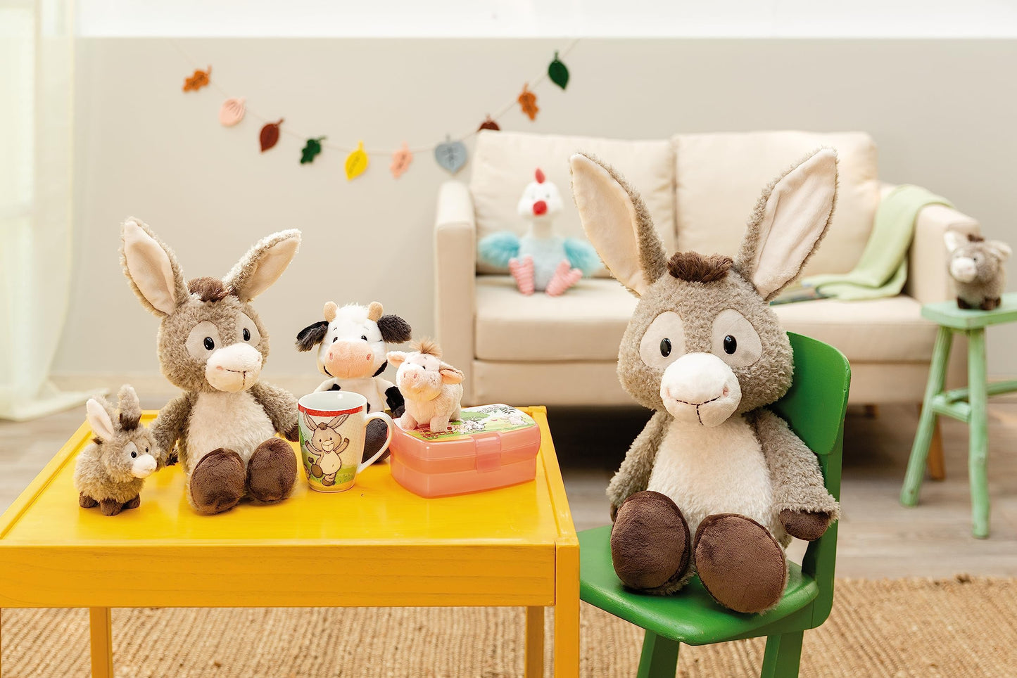 NICI Kuscheltier Esel Donkeylee 12cm stehend Green