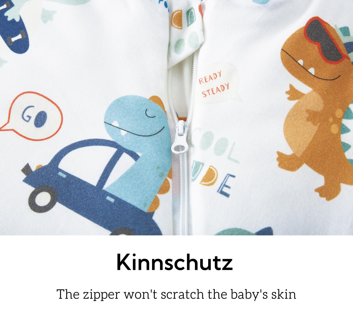 Chilsuessy Baby Sleeping Bag Winter with Removable Long Sleeve Organic Cotton Baby Sleeping Bag Small Children All-Year Sleeping Bag Pyjamas for Boys and Girls, Crown/2.5 Tog, 75-90 cm
