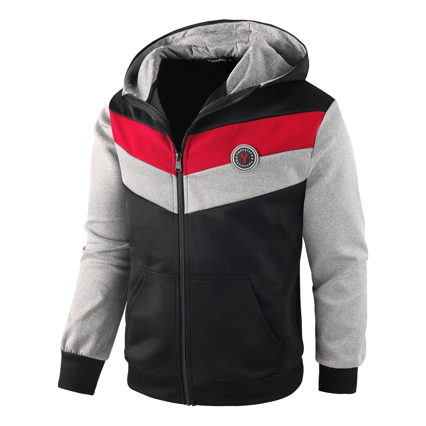Ywenaisy Sweatjacke Jungen Zip Jacke Jungen Pullover Jungen mit Kapuze Zip Hoodie Kinder Jungen Sweatshirts Kapuzenpullover für Jungen Streetwear Hoodie Jungen für Jahre 8-16 und Höhe 116-170 cm