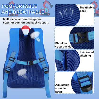 Kinderrucksack Jungen Kinder Rucksack Tagesrucksack Vorschulrucksack Kindergartentasche Schulrucksack für Schule Kita 38cm 3-8Y