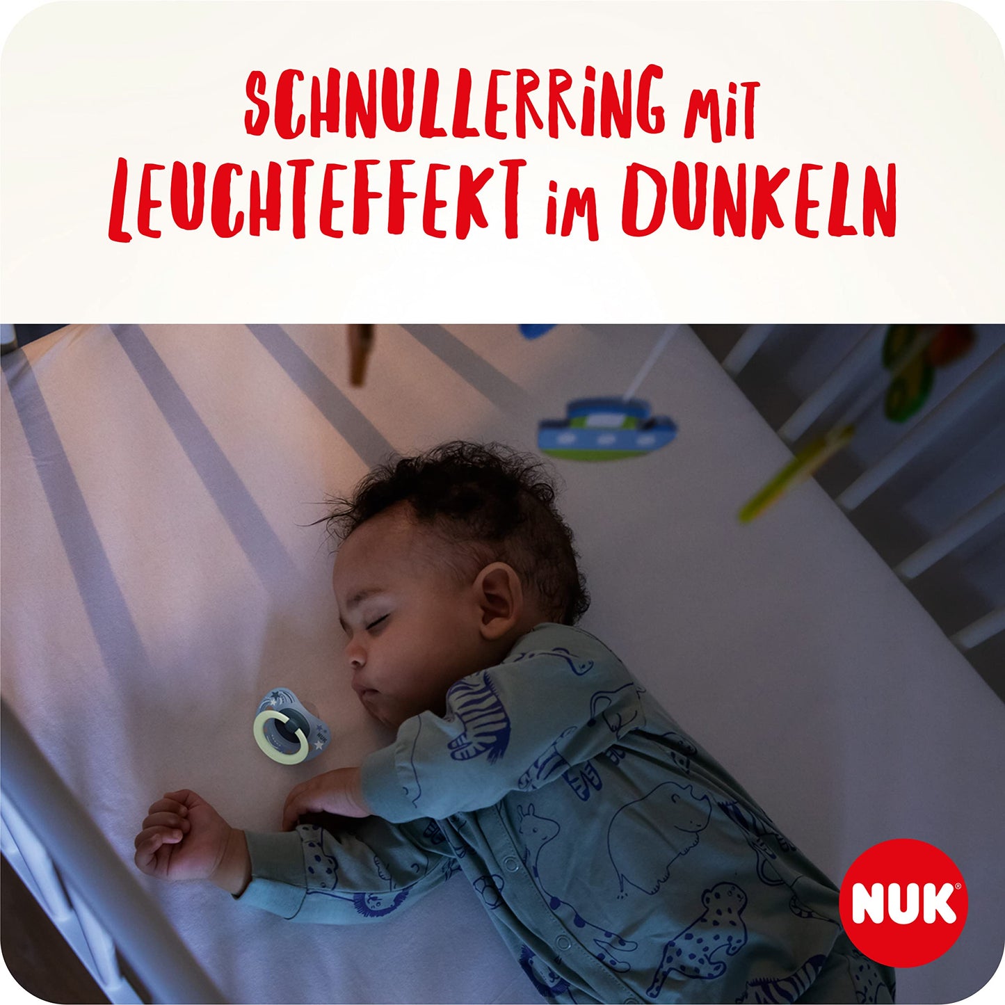 NUK Signature Baby Pacifier | 0-6 Months | Soothes 95% of Babies | BPA Free Silicone Heart-Shaped Pacifier | With Case | Green Stars | Pack of 2