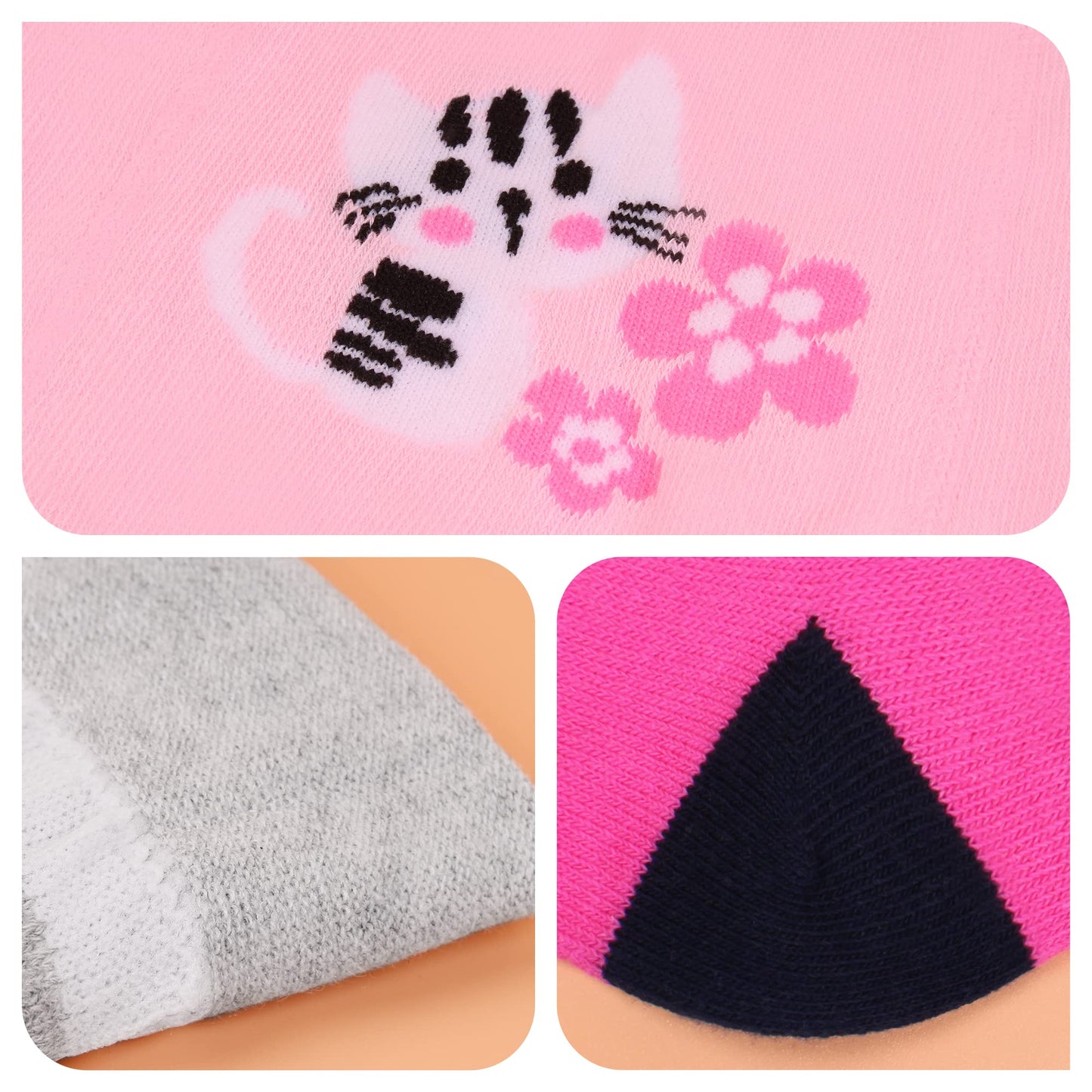 L&K-II Pack of 4 Baby Tights for Baby Girls with Dots Stripes Carzen and Butterfly Motif 2762