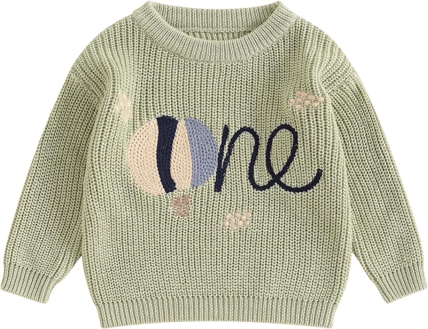 L&ieserram Baby Mädchen Jungen 1. Geburtstag Gestrickt Pullover Jumper Langarm Strickpullover Pulli Kleinkinder Kleidung Outfit Knitted Sweater 1 Jahr