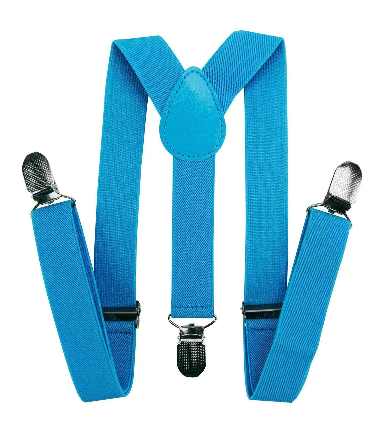 axy HTK25-1 Children's Boys Braces Y Shape Wide 2.5 cm with 3 Strong Clips Can be Combined with Bow Tie Plain Colours