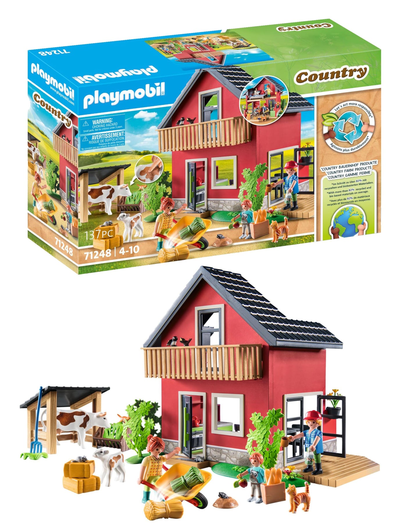 PLAYMOBIL Country 71441 Gemütliches Bauwagencafé, spielerisches Lernen mit liebevoll gestaltetem Bauwagen, detailreicher Austattung und einem Gänseteich, nachhaltiges Spielzeug für Kinder ab 4 Jahren
