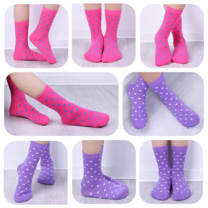 L&K-II 10/12 Paar Kinder Mädchen Socken aus Baumwolle Kleinkind niedliche Muster Kids Sneakersocken bunt 2808VA
