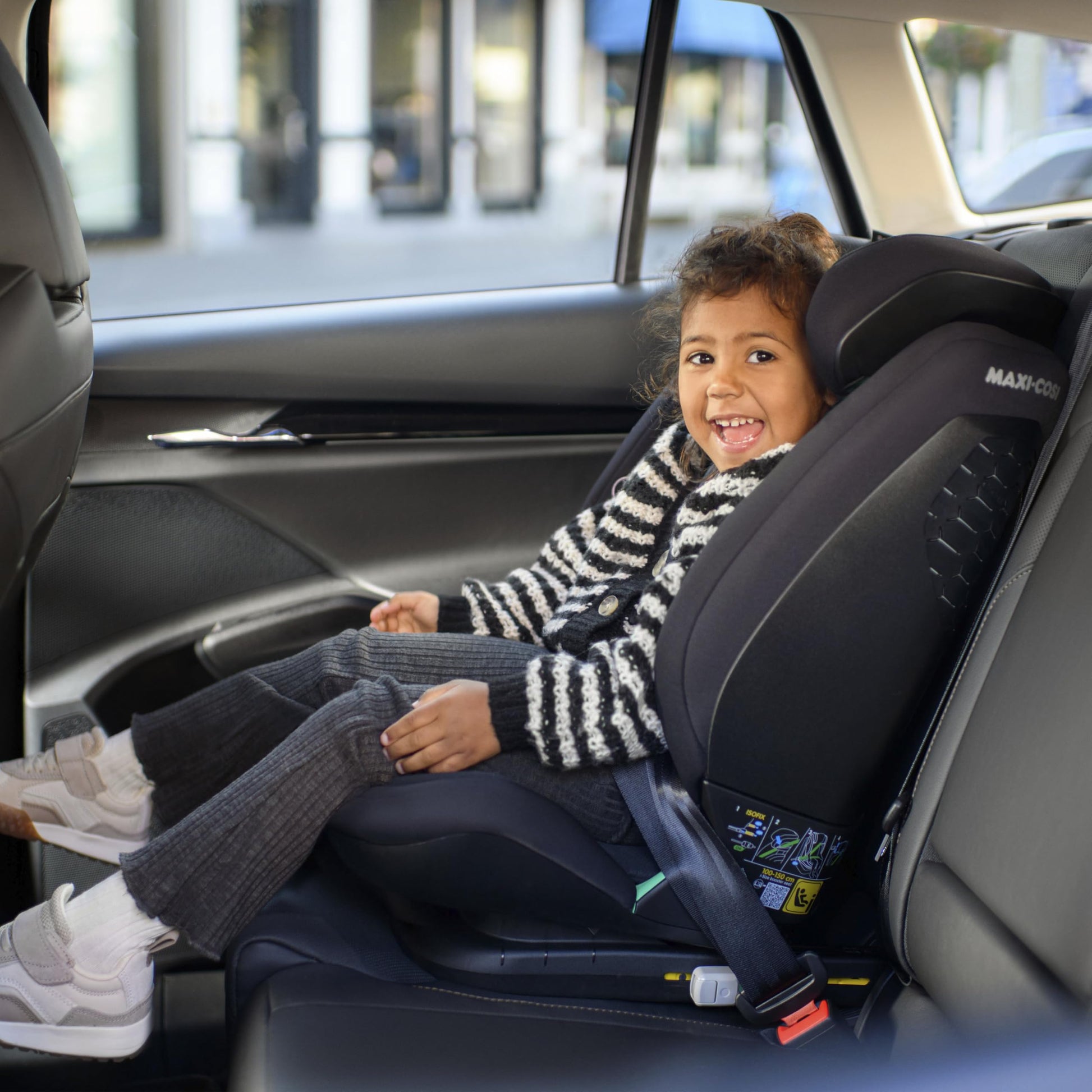 Maxi-Cosi RodiFix S i-Size Kindersitz, 100–150 cm, 3,5–12 Jahre, Autositz Kinder, 3 Liegepositionen, Verstellbare Höhe/Breite, G-CELL Side Impact Protection, AirProtect-Sicherheitskissen, Basic Black - Meloni2