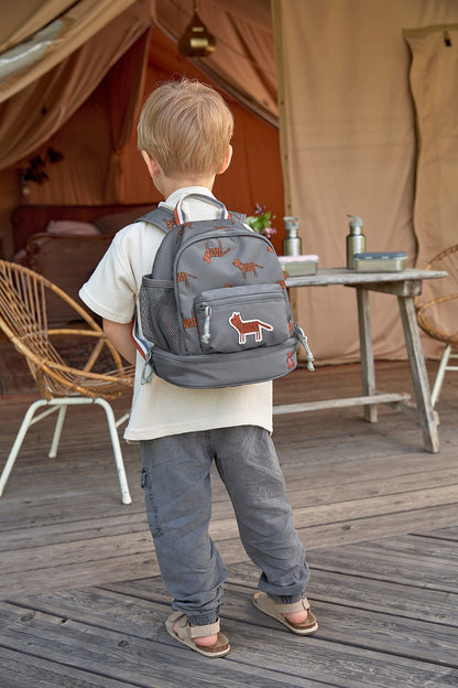 LÄSSIG Children's Backpack Nursery Bag with Chest Strap 6.5 L from 3 Years, Adventure Tractor, Kids Backpack