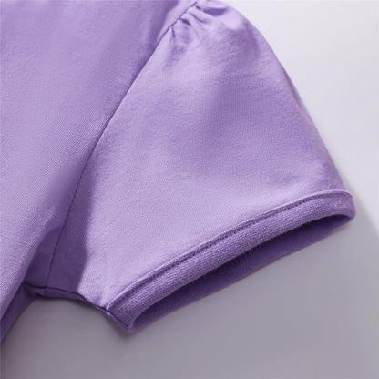 Kleinkind Mädchen Kurze Ärmel Ostern Kleid Baumwolle lässig Jersey Shirt Playwear Applique Kleid