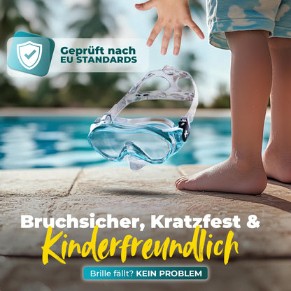 KIDVERSE Schnorchelset Kinder - Taucherbrille mit Schnorchel - Panorama Taucherbrille mit Nase - Kindertaucherbrille Alternative Schnorchelmaske