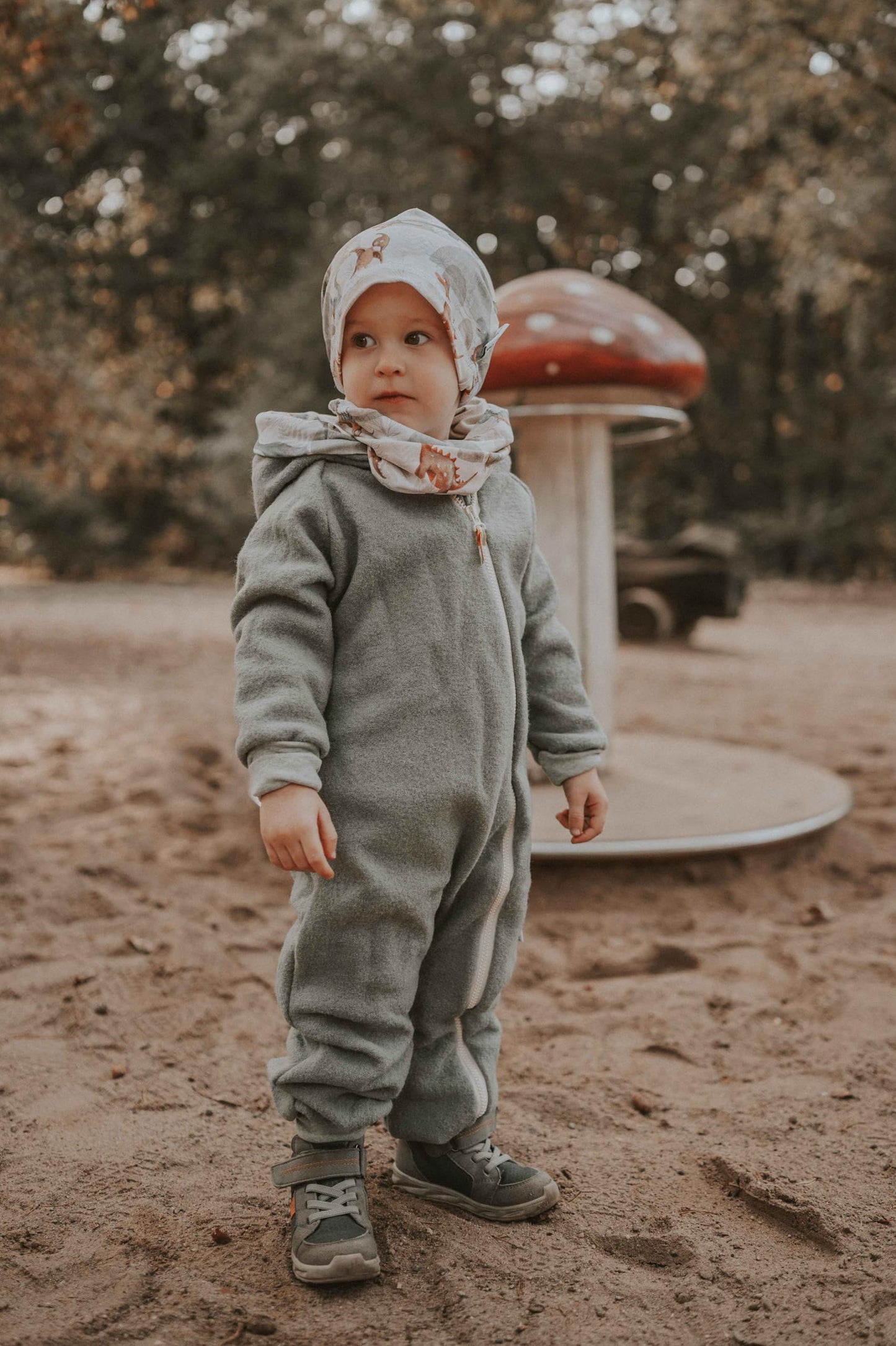 Fuchs & Kiwi Walkoverall Baby Boys - Natural Virgin Wool & Jersey Lining - Oeko-Tex, Skin-Friendly - Handmade in Berlin - Wool Walk Overall Baby & Toddler - Winter & Autumn