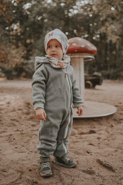 Fuchs & Kiwi Walkoverall Baby Boys - Natural Virgin Wool & Jersey Lining - Oeko-Tex, Skin-Friendly - Handmade in Berlin - Wool Walk Overall Baby & Toddler - Winter & Autumn