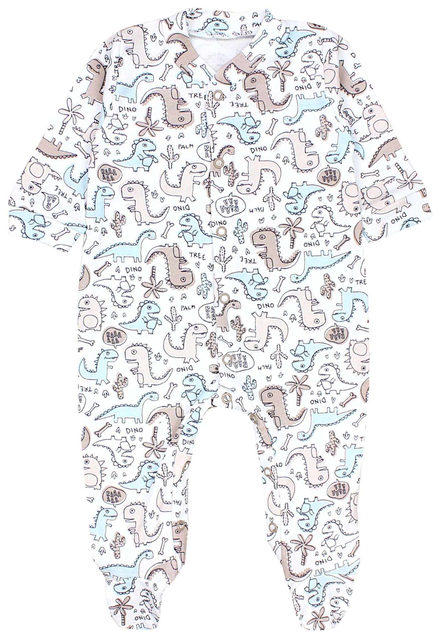 TupTam Baby Jungen Schlafstrampler Langarm Strampler Schlafanzug mit Fuß 3er Pack