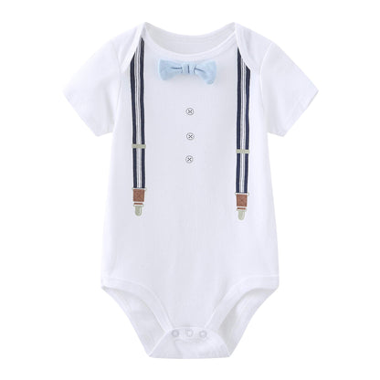 Kiddiezoom Baby-Body, Hose, Kleinkinder, Einteiler, Kleidung, Set, Outfits, für Jungen und Mädchen, Baumwollkappen, Kratzfäustlinge
