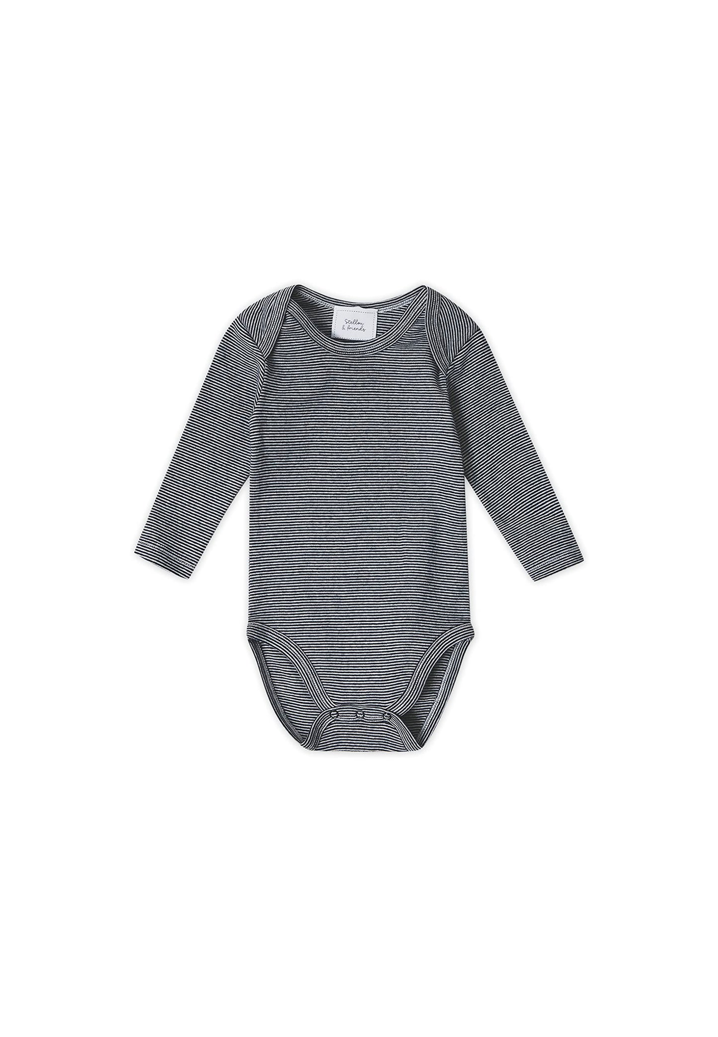 Stellou & friends Baby Body, 100% Bio-Baumwoll Wickelbody 3er MultiSet, kuschelweiche und hochwertige Kinder Kleidung für Jungs und Mädchen, Langarm & Kurzarm-body, OEKO-TEX 100 Zertifiziert