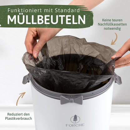 Forche® Windeleimer Baby Mülleimer Geruchsdicht Windelmülleimer ohne teure Nachfüllkassetten, perfekt für einen ganzen Tag,