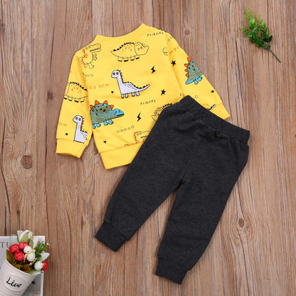 Geagodelia Baby Boys’ Clothing Set with Long Sleeve Top and Trousers