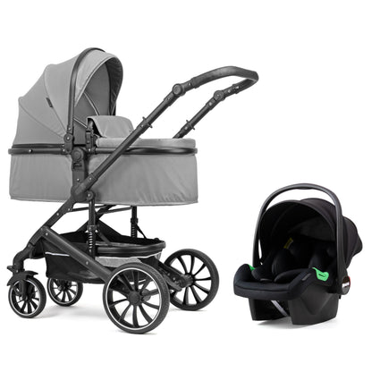 Pixini Neyla Combi Pushchair with Accessories (3-in-1 Set with Baby Seat Black/Black)