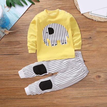 ZTFYKLIN Langärmlige Oberteile und Hosen mit Animal-Print für, und Mädchen, lockerer Loungewear-Anzug für 0 bis 9 Daddys Girls Outfit Mädchen Baby Kleidung Baby Set Junge Newborn