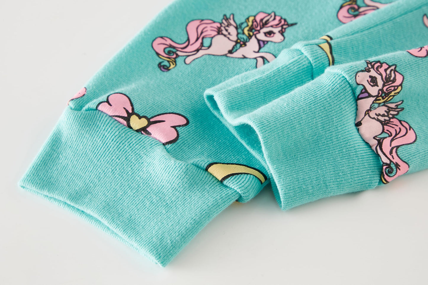 LOLPIP Mädchen Pyjamas 100% Baumwolle Schlafanzug für Kinder Schlafkleidung Langarm 4 Stück Set 1-12 Jahre
