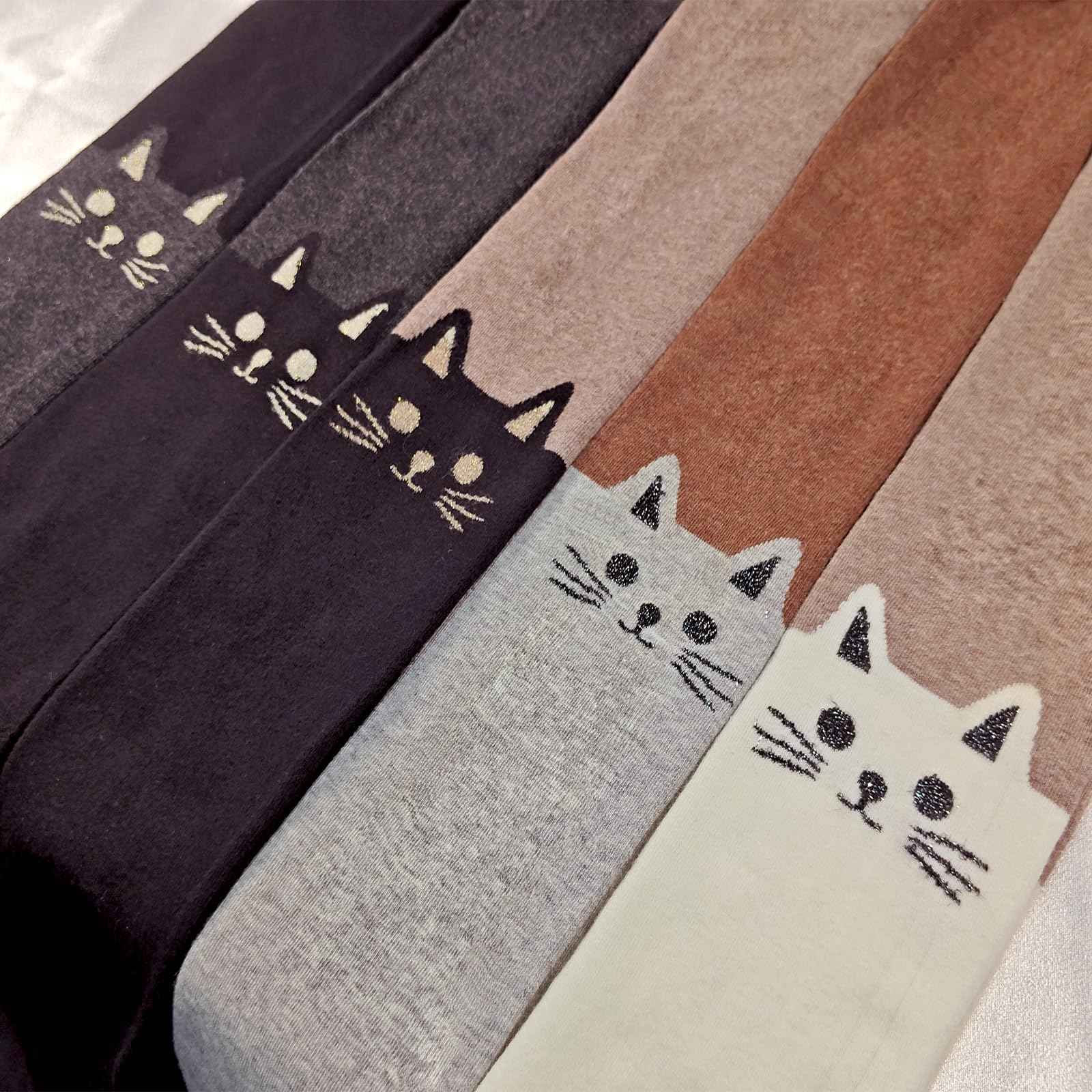 Silkglory Pack of 3 Baby Tights for Girls, Tights for Girls with Cute Glitter Print Pattern, Full Footed Leggings Tights for Newborns Toddlers 2-12 Years