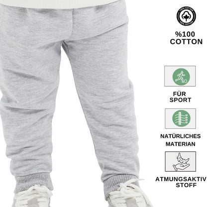 100% Baumwolle Babyhosen Kinderhosen | 2 er-Pack Lässig Sweathose Weiche und Bequeme Babykleidung für Jungen und Mädchen