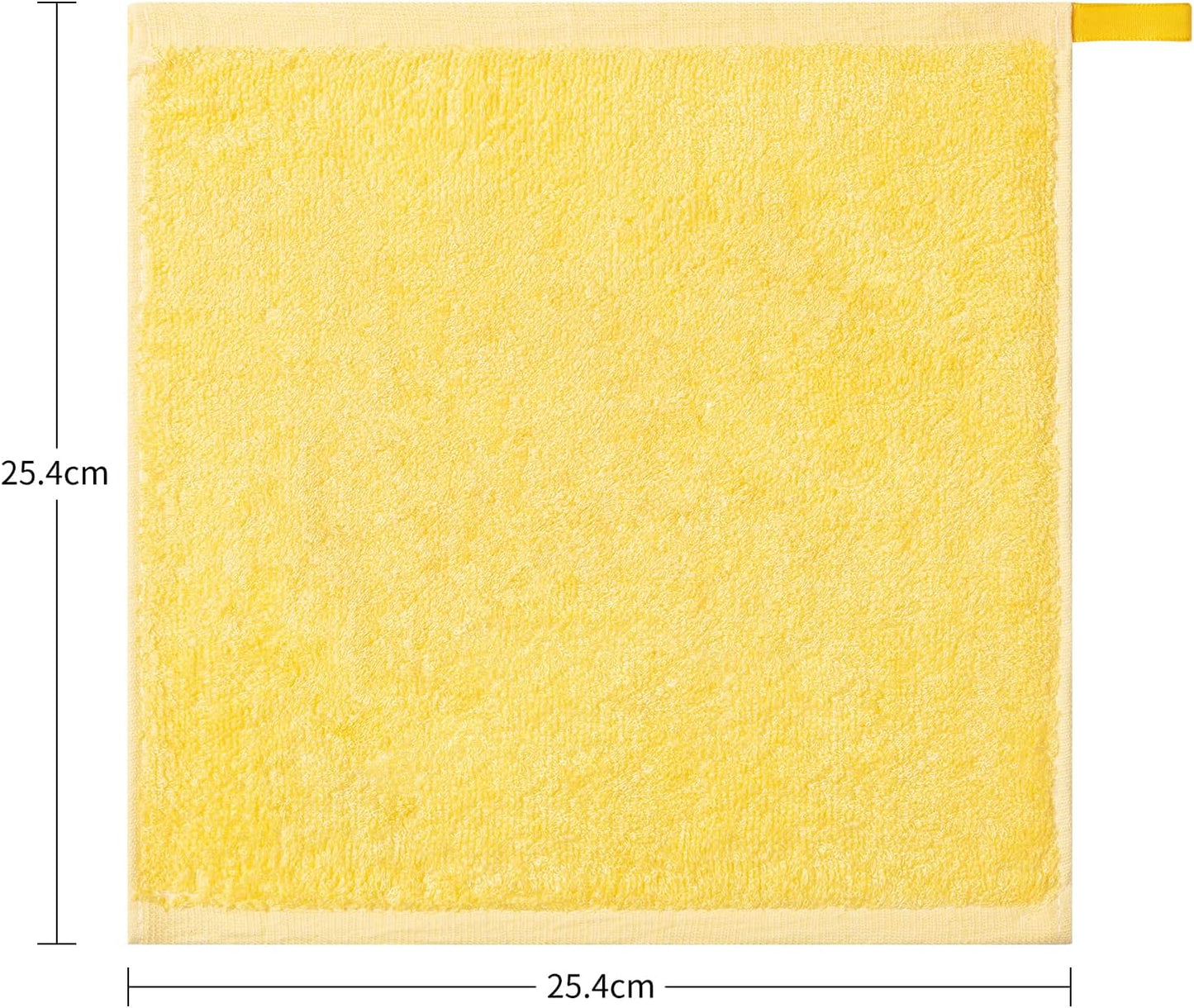 HBselect 10er Baby Waschlappen weiche Handtücher Waschtücher 5 Farben mit je 2 stk aus hochwertigen Bambusfaser mit Hänge Seil für empfindliche Haut 25x25cm