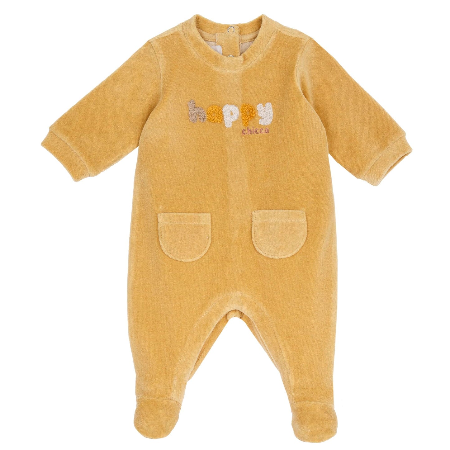 Chicco, Babystrampler Aus Warmem Und Weichem Nicki, Mit Praktischer Schrittöffnung, Ideal Für Den Winter, Babykleidung für 0-24 Monate, Designed in Italy