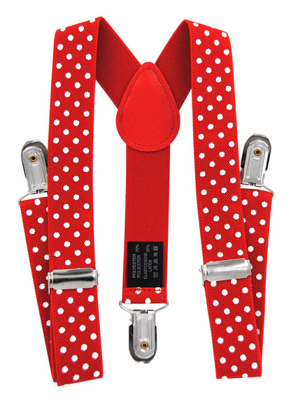 axy HTK25-1 Children's Boys Braces Y Shape Wide 2.5 cm with 3 Strong Clips Can be Combined with Bow Tie Plain Colours