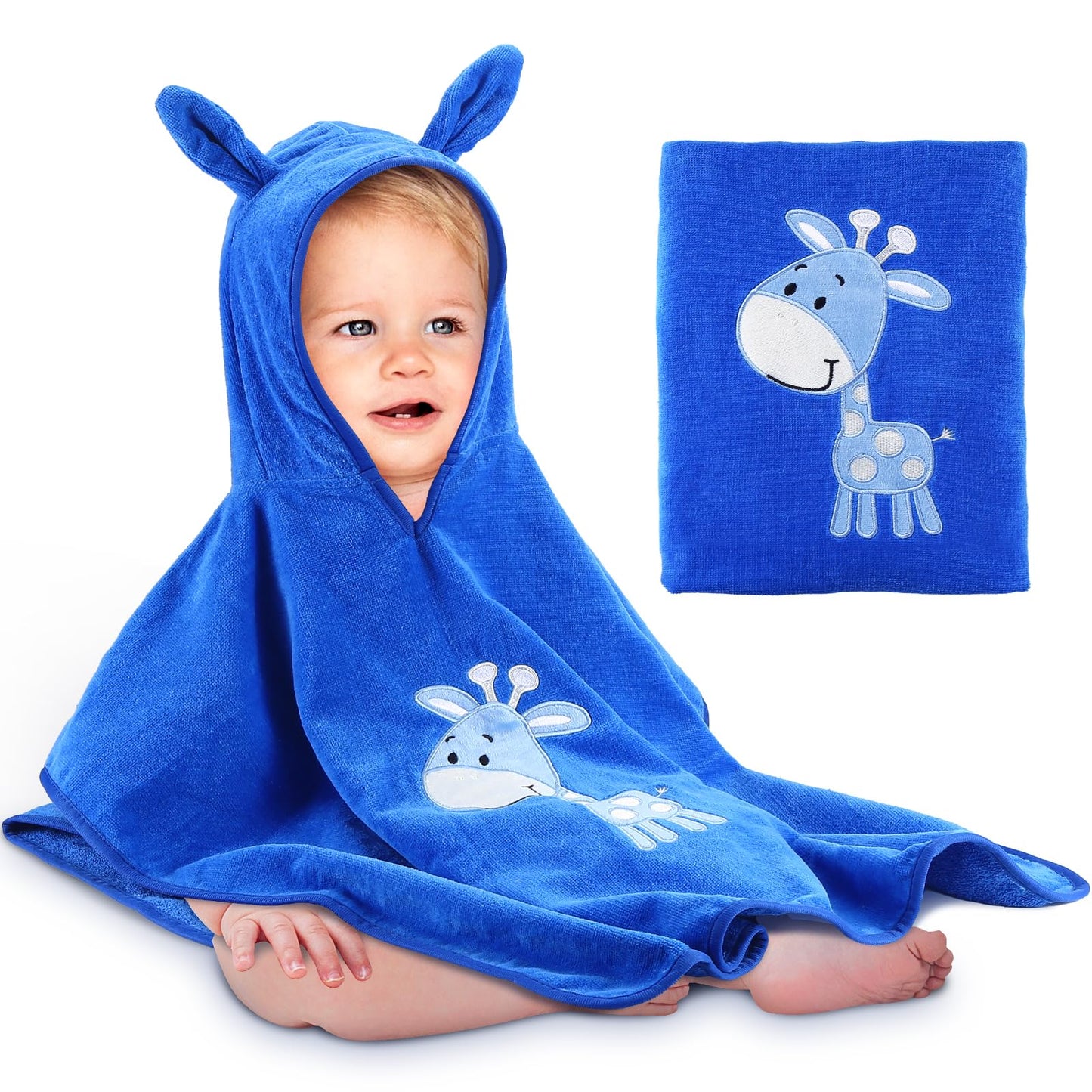 Yosemy Kapuzenhandtuch Baby - Oeko TEX - Baby Handtuch Kapuze 100% Baumwolle Badeponcho Kinder Babyhandtuch mit Kapuze Weich & Super Saugfähig 0-3 Jahre-Bär