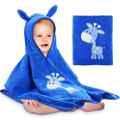 Yosemy Kapuzenhandtuch Baby - Oeko TEX - Baby Handtuch Kapuze 100% Baumwolle Badeponcho Kinder Babyhandtuch mit Kapuze Weich & Super Saugfähig 0-3 Jahre-Bär
