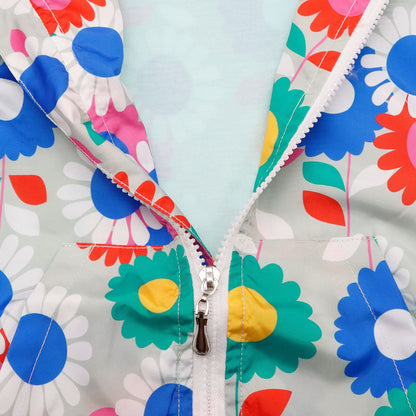 JinBei Jacken Mädchen Jacke Baby Kinder Kapuzen Sweatjacke Kapuzenjacke Cartoon Aufdruck Winddicht Mantel Windjacke Übergangsjack Frühling Herbst Outwear Softshelljacke Regenjacken 1-7 Jahre