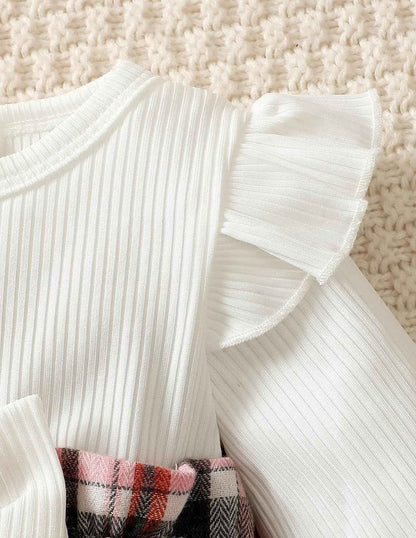 UUAISSO Newborn Baby Girl Clothing Long Sleeve Ruffle Jumpsuit Bowknot Romper Infant Girls Autumn Winter Outfits
