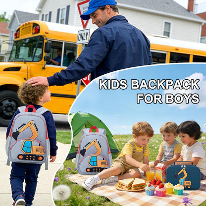 Kinderrucksack Jungen Kinder Rucksack Tagesrucksack Vorschulrucksack Kindergartentasche Schulrucksack für Schule Kita 38cm 3-8Y