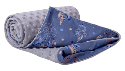 Medi Partners Babydecken Baby 100% Baumwolle Krabbeldecke Babydecke 75x100cm doppelseitig Kinderbett Minky Kuscheldecke Kinderwagen (REH mit grauem Minky)