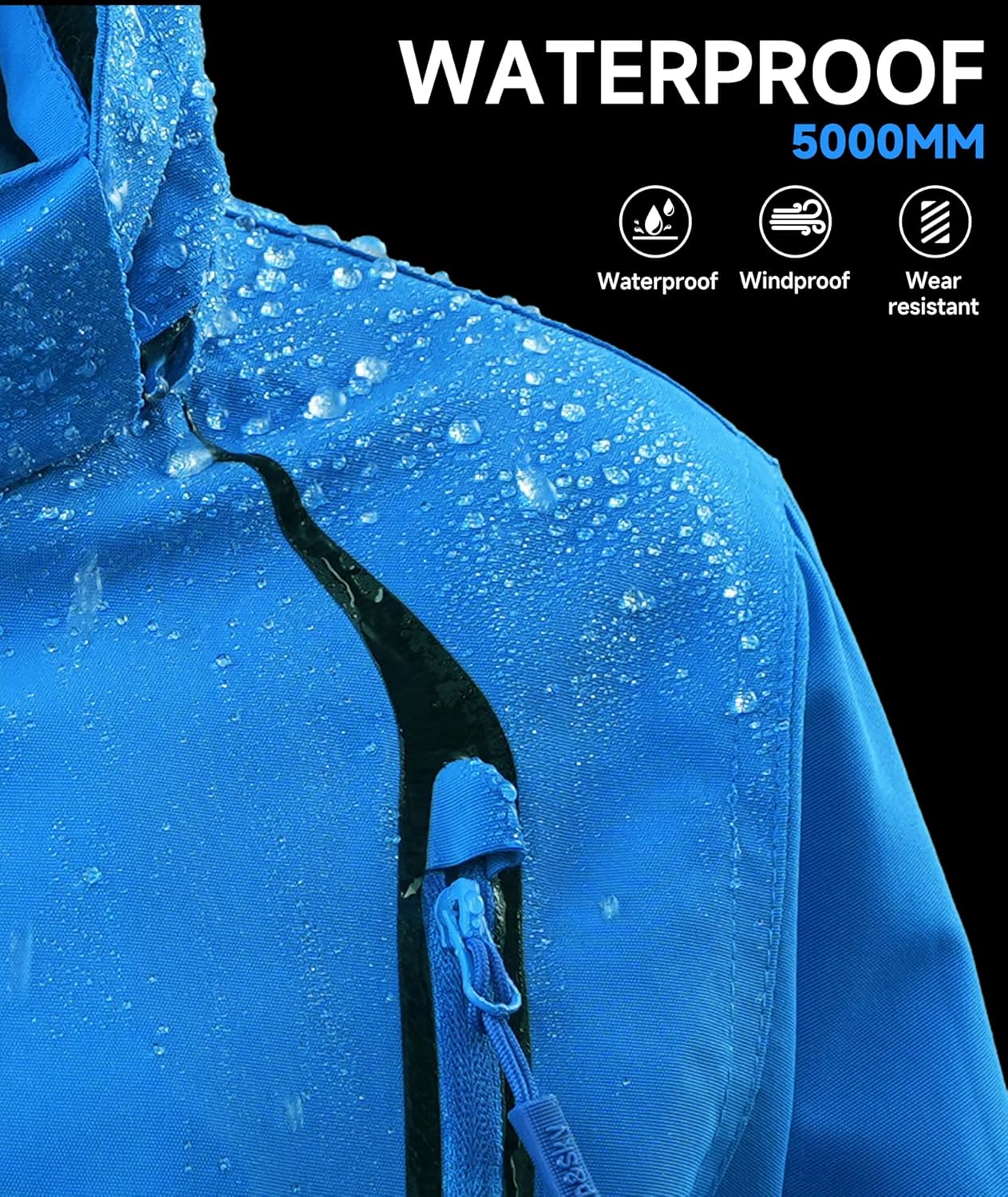 YoungSoul Children's Waterproof Rain Jacket with Removable Hood