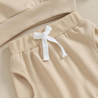 Baby Boys' Two-Piece Outfit, Long Sleeve Sweatshirt + Trousers, 2-Piece Set, Baby Clothing, 0-3 Years, Children's Outfit for Baby Boys 