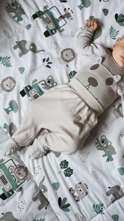 TupTam Baby Clothes Set Body Romper Hat Teddy Bear
