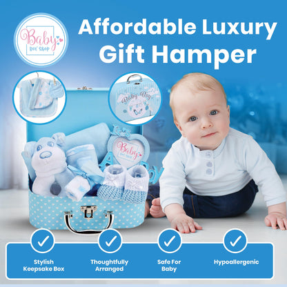 Box Shop Babyparty Mädchen Geschenk - 7 Baby Geschenkset, Für Neugeborenes, Zur Geburt - Rosa