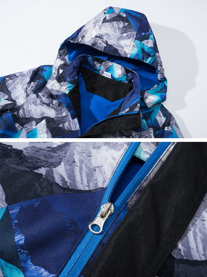 NATUST Boys' Lined Rain Jacket Wind and Waterproof Transition Jacket 