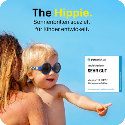 Mausito Sonnenbrille Kinder 6-24 Monate & 2-5 Jahre | VERGLEICHSSIEGER Kindersonnenbrille 100% UV-Schutz | BIEGSAM | Schadstofffreie Kindersonnenbrillen mit Band | Europäisches Design für Kinder