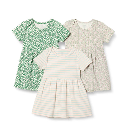 Baby Mädchen Enges Kurzarmkleid, 3er-Pack