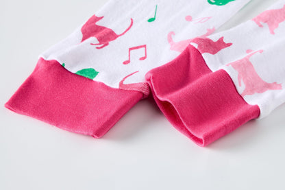 LOLPIP Mädchen Pyjamas 100% Baumwolle Schlafanzug für Kinder Schlafkleidung Langarm 4 Stück Set 1-12 Jahre