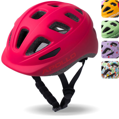Apollo Kinder Fahrradhelm, Helm für Kinder & Jugendliche, Multisport Helm, Fahrradhelm Mädchen, Fahrradhelm Jungen, Kinderhelm ab 3 Jahre, Verstellbarer Kinder-Helm, ab Größe 48, für Fahrrad & Roller
