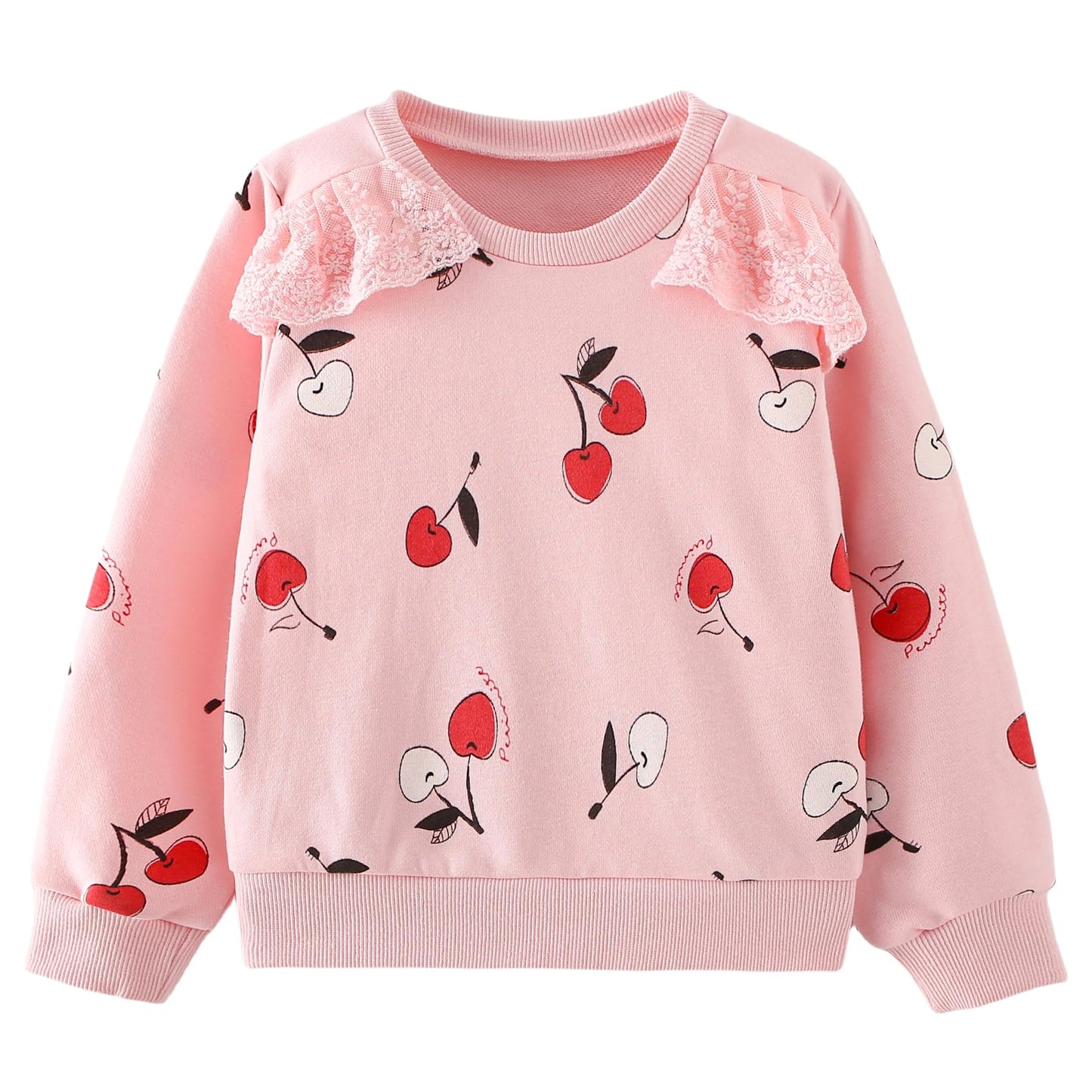 Codkkre Girls' Sweatshirt for Children Cute Cartoon Sweater Girls Long Sleeve Cotton Shirts Age 2-10 Years
